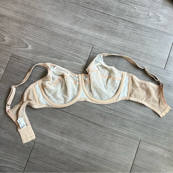 Wacoal Retro Chic Full-Figure Underwire Unlined Bra 38DD Nude Lace - Picture 4 of 5